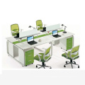 Mobilier de bureau Bureau 4 personnes Disposition de poste de travail avec diviseur